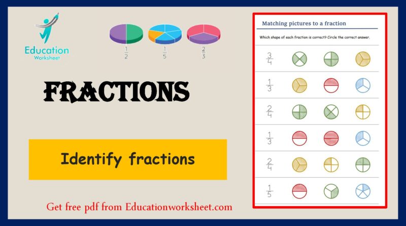 Get Expert by Identifying fractions Worksheets