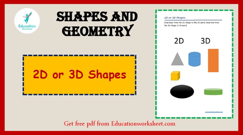 Identify 2D and 3D shapes