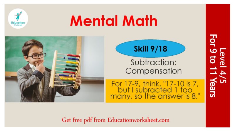 Subtraction using compensation strategy