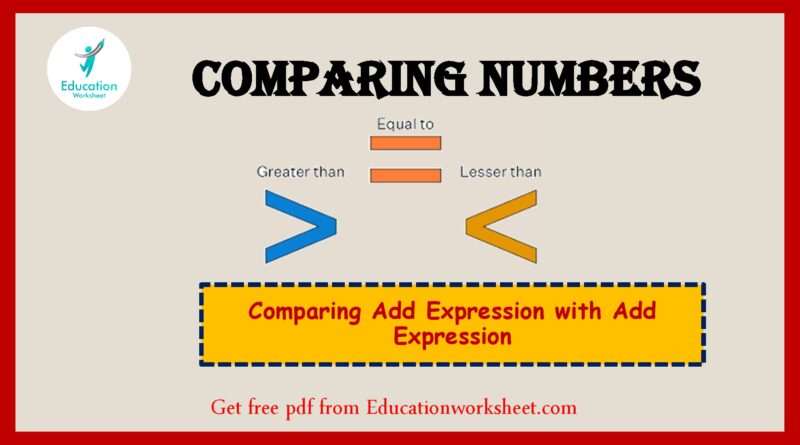 Comparing expressions worksheets