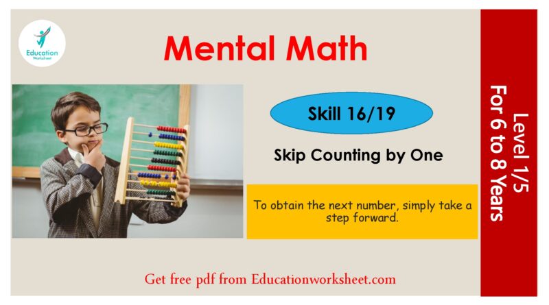 Skip counting by one worksheets