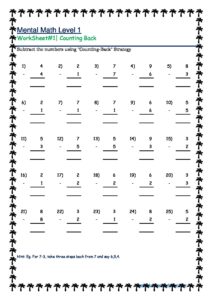 1 mental math2. subtraction by counting back 2 pdf