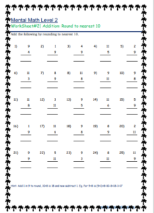 Rounding To Nearest Tens Addition Strategy