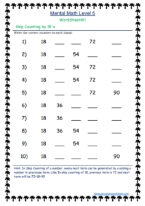 Skip Counting Printable Worksheets 18