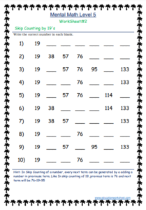 Skip Counting Printable Worksheets 19