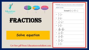 Learn Addition of Fractions Worksheets