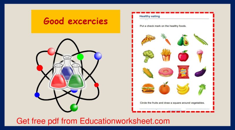 healthy eating worksheets for kids
