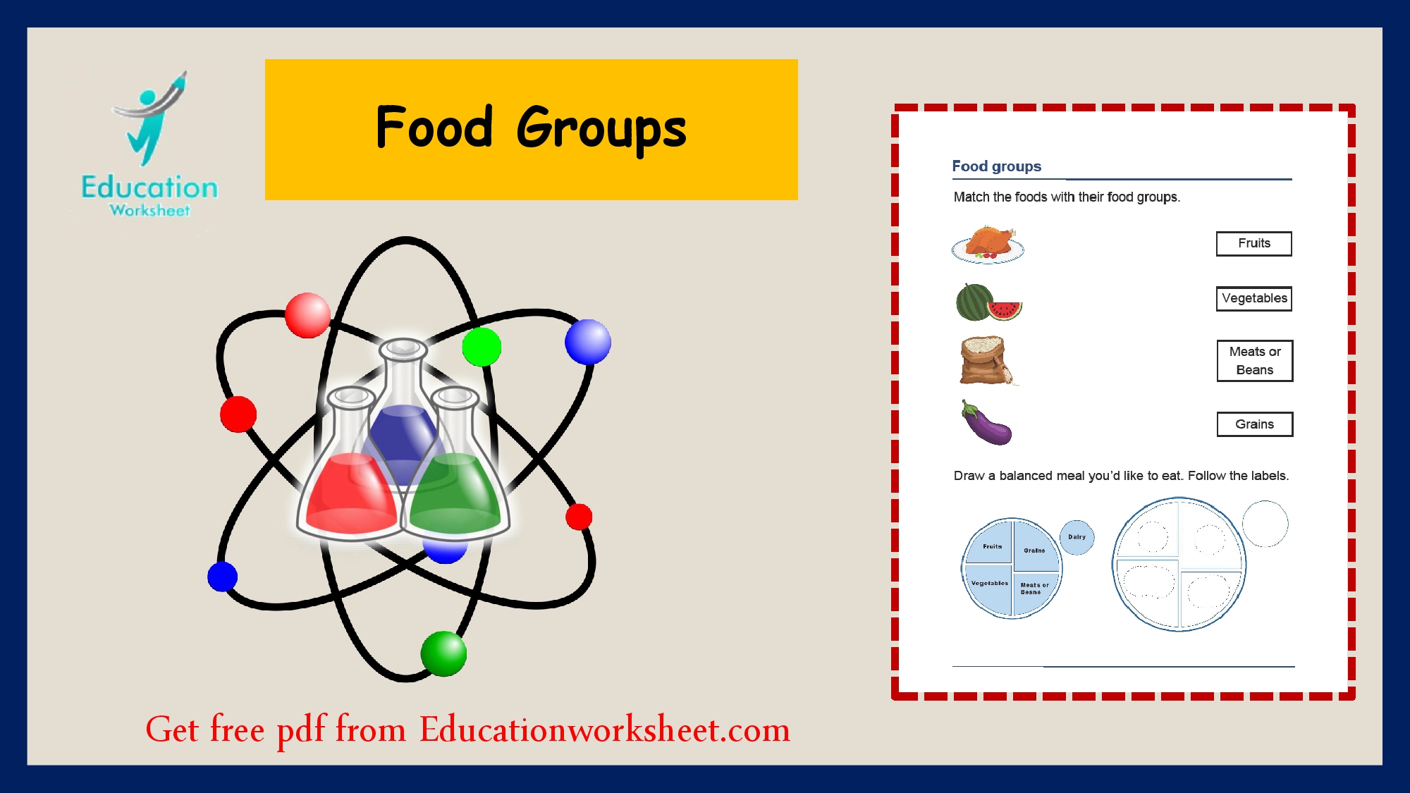 Food group worksheets