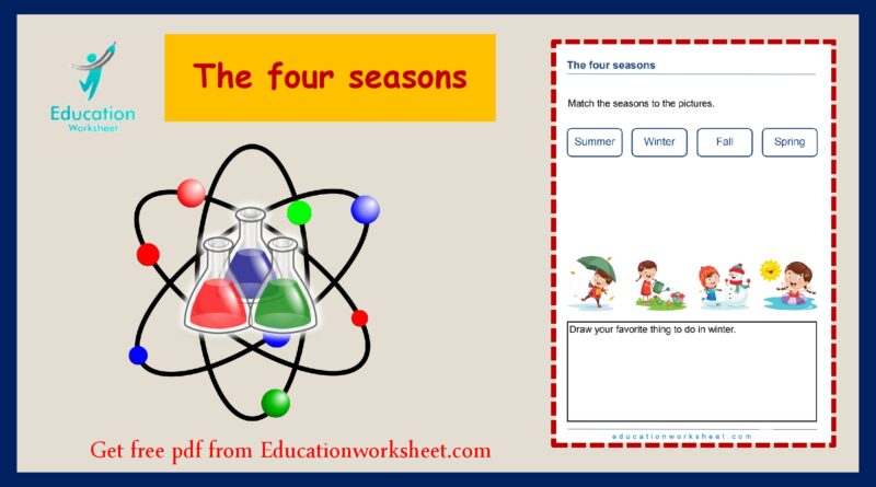 Seasons names for kids worksheet