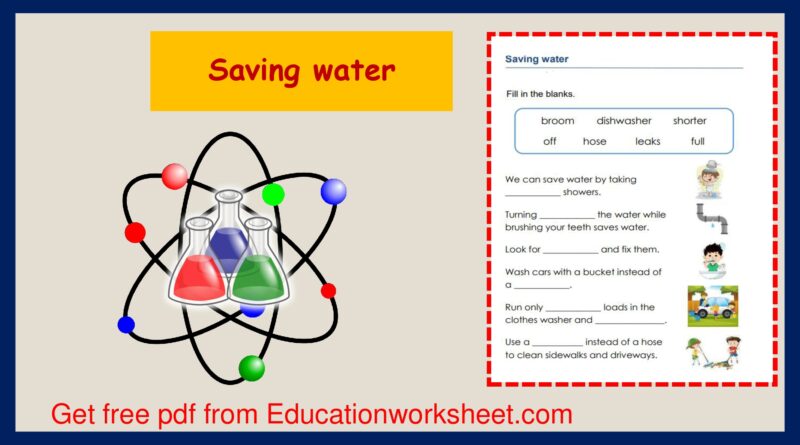 Water-saving tips worksheets.