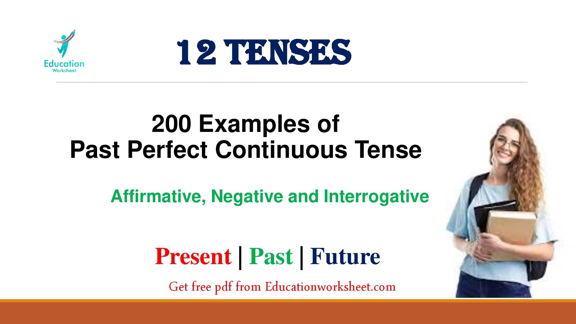 Past Perfect Continuous Tense Worksheet For Grade 6