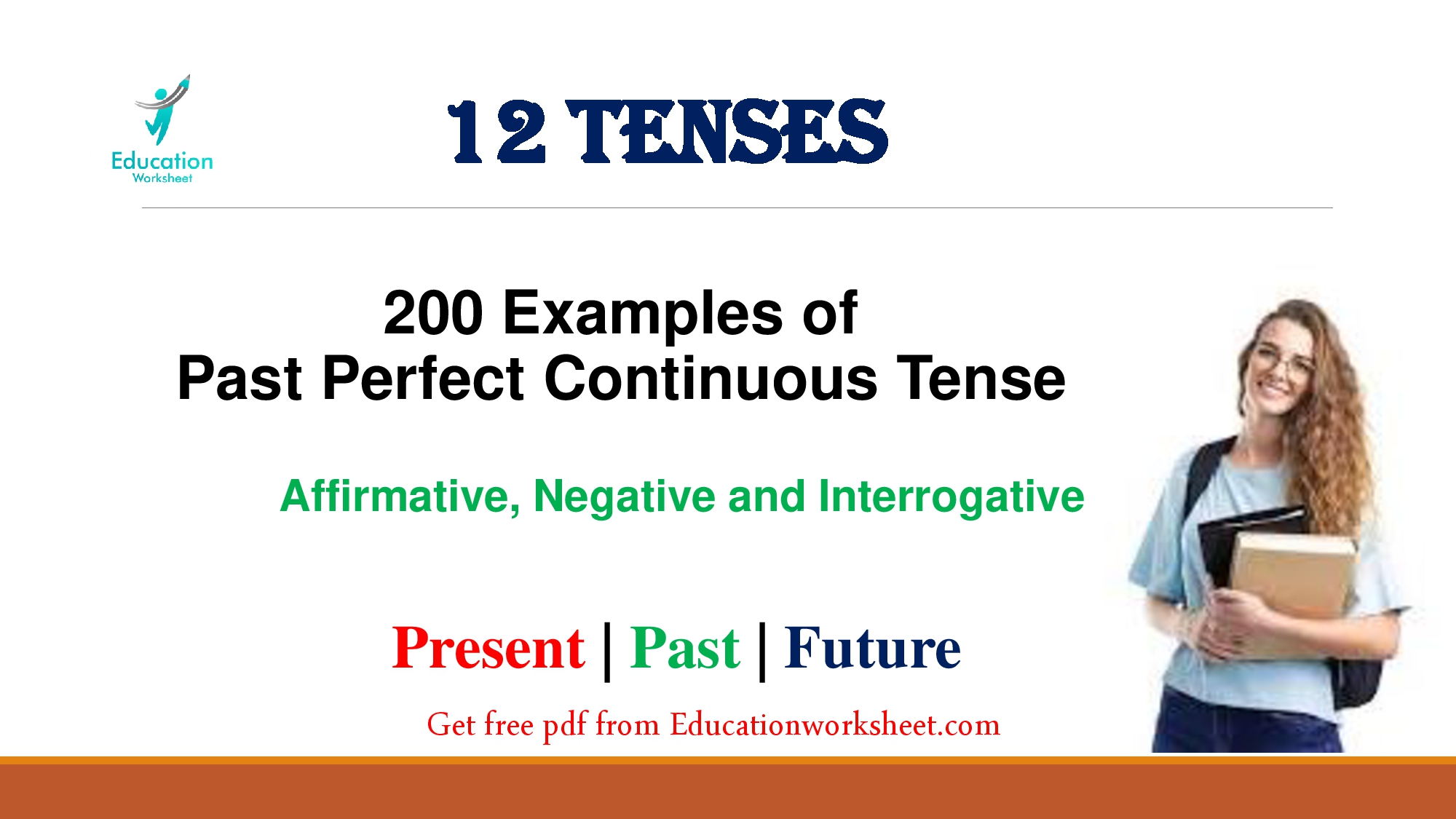 Past Perfect Continuous Tense Examples Worksheets Education Worksheet