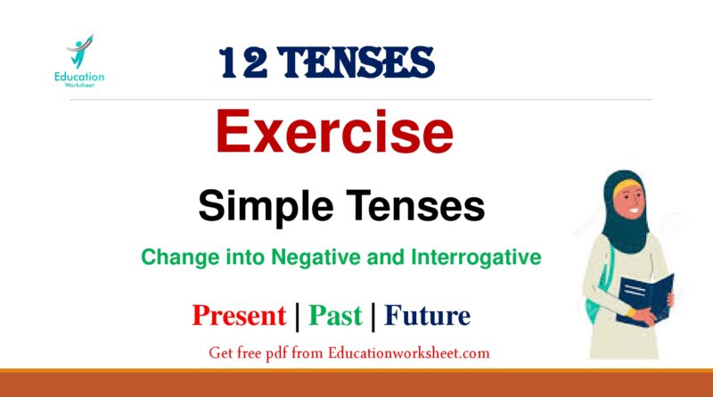 changing Simple Tense to negative and interrogative
