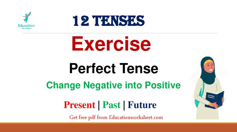 how to converting Perfect Tense negative sentences to positive form