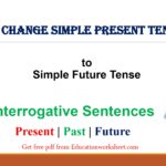 Change simple present tense to simple future tense form interrogative 