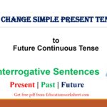 Change to Future continuous tense form interrogative 