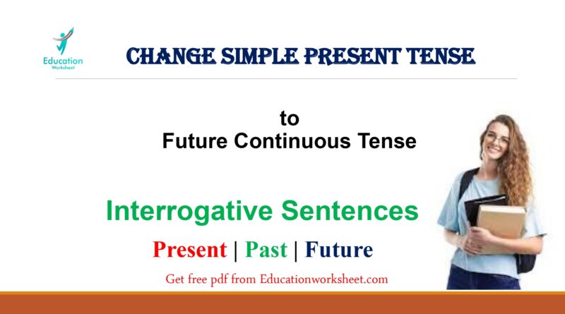 Change to Future continuous tense form interrogative
