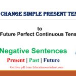 Change simple present to future perfect continuous tense form negative 