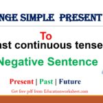 change Simple Present tense to Past Continuous tense