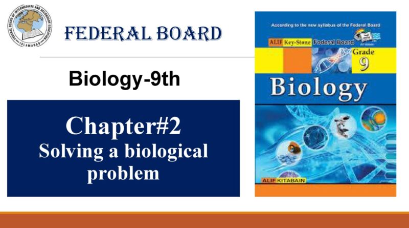 9th Biology Chapter2 Solving a biological problem